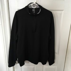 Rec Tech Old Navy Black Long Sleeve Half Zipper Top Size XL